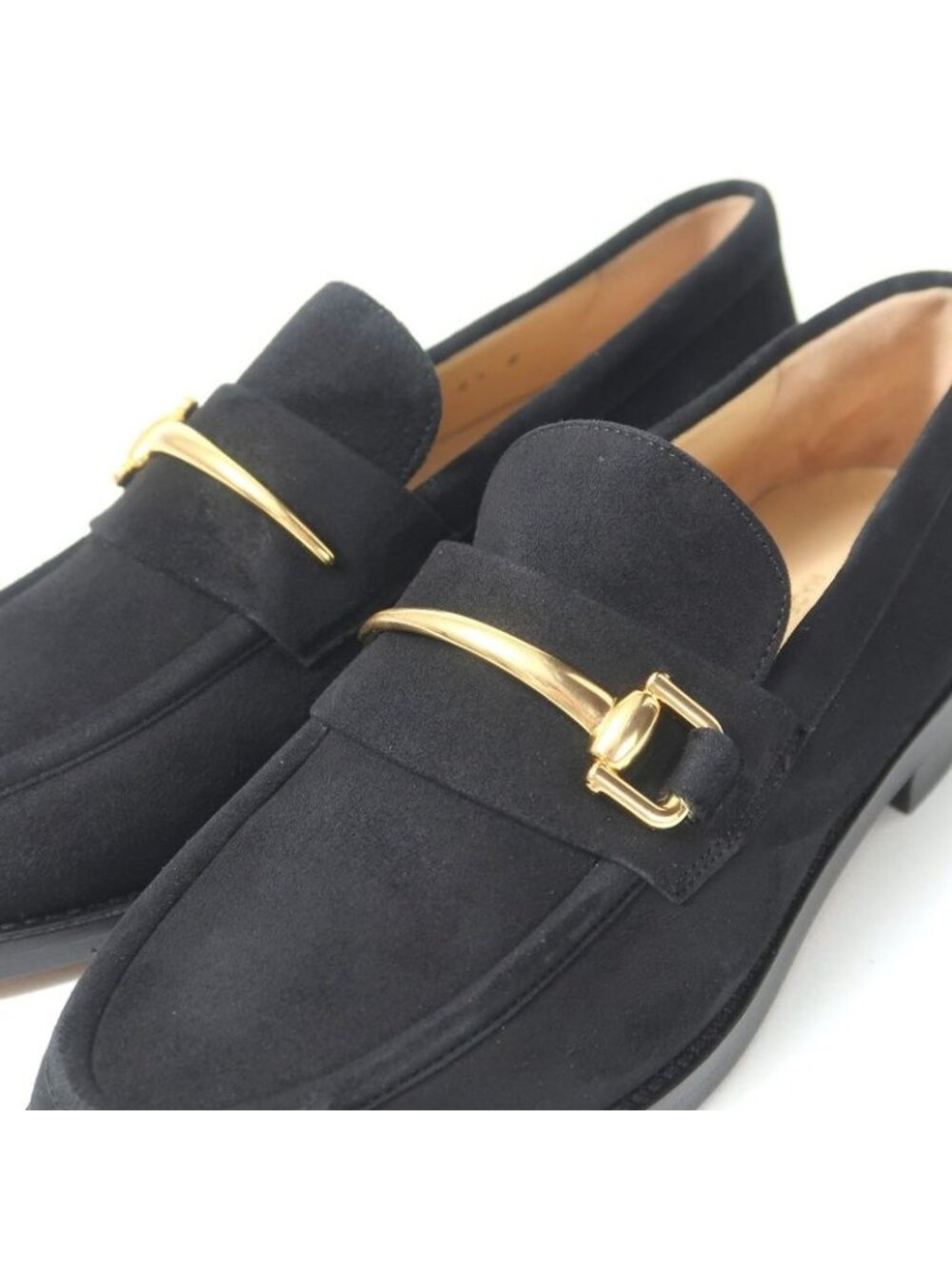 Gucci Loafers Size 4 1 2 B Horsebit Suede Leather Shoes - Picture 6 of 8